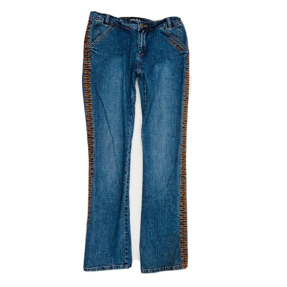 Vintage Pelle Pelle Spell Out Thick Stitched Faded Straight Leg Jeans